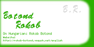 botond rokob business card